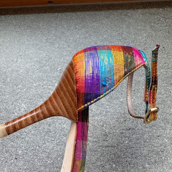 Stuart Weitzman Nunaked Metallic Multicolored Sandals - Picture 10 of 10